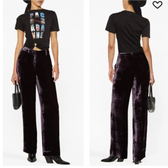 NWT ZARA Fluid Velvet Pants Trousers Limited Edition Sz XXL - Picture 2 of 14